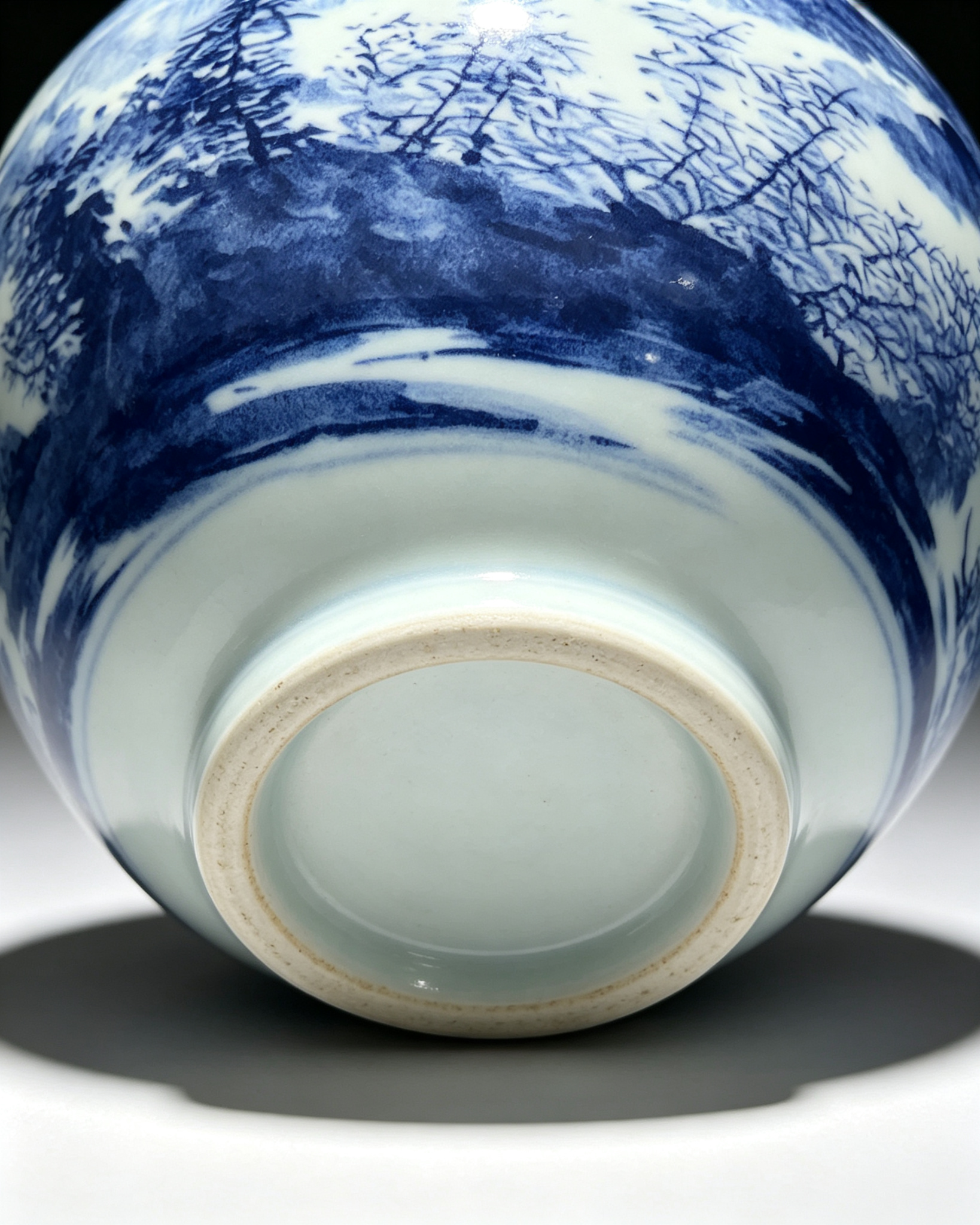 Blue and White Porcelain Pomegranate Vase "Misty Jiangnan" by - Image 2